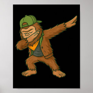 Bigfoot Dab Sasquatch Streetwear Lustig Männer Fra Poster