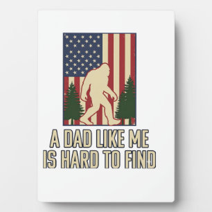 Bigfoot Dad Vintage American Flag Shirt Design_1 Fotoplatte
