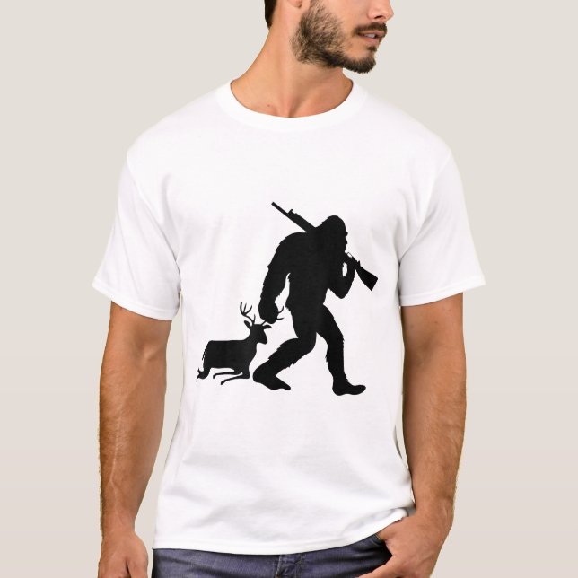 Bigfoot Deer Jagd Sasquatch Vater Männer T-Shirt (Vorderseite)