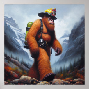 Bigfoot der Hot Shot Fireman Poster