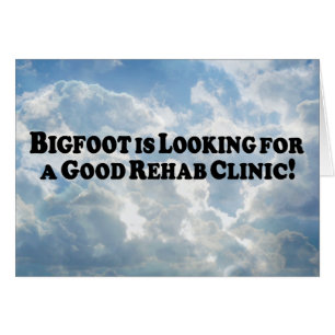 Bigfoot, der nach der guten Rehabilitations-Klinik
