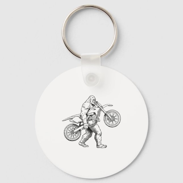 Bigfoot Dirt Bike Sasquatch Biker  Schlüsselanhänger (Vorderseite)
