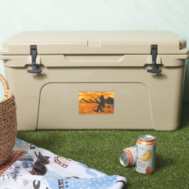 Bigfoot Dock Fischen Sunset Lake Aufkleber