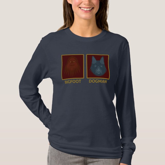 Bigfoot & Dogman Long Sleeve T-Shirt (Vorderseite)