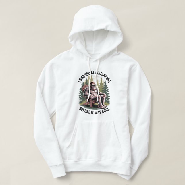 Bigfoot Drôle Social Distancing Sweat - shirt à ca (Design devant)