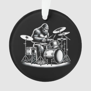 Bigfoot Drummer Sasquatch Jouer Drums Musicien B