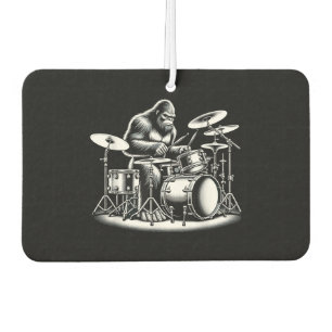 Bigfoot Drummer Sasquatch Playing Drums Musician B Autolufterfrischer