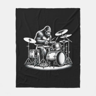 Bigfoot Drummer Sasquatch Playing Drums Musician B Fleecedecke