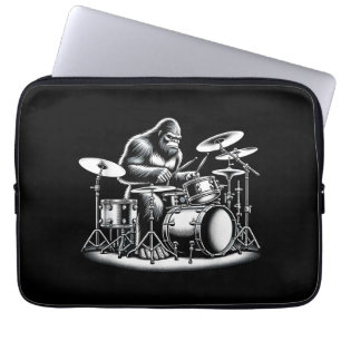 Bigfoot Drummer Sasquatch Playing Drums Musician B Laptopschutzhülle