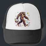 Bigfoot Easter Day Funny Sasquatch Cute Bunny East Truckerkappe<br><div class="desc">Bigfoot Easter Day Funny Sasquatch Cute Bunny Easter Eggs T-Shirt</div>