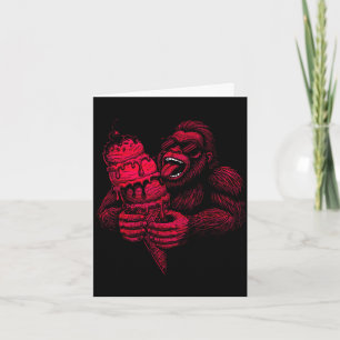 Bigfoot Eisliebhaber Retro-Sommer lustiger Kryptid Karte