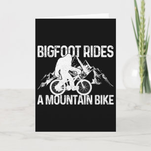 Bigfoot fährt ein Mountainbike Lustiges MTB-Fahrra Karte