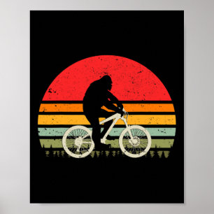 Bigfoot fährt Fahrrad Mtb Mountainbike Fahrrad Cy Poster