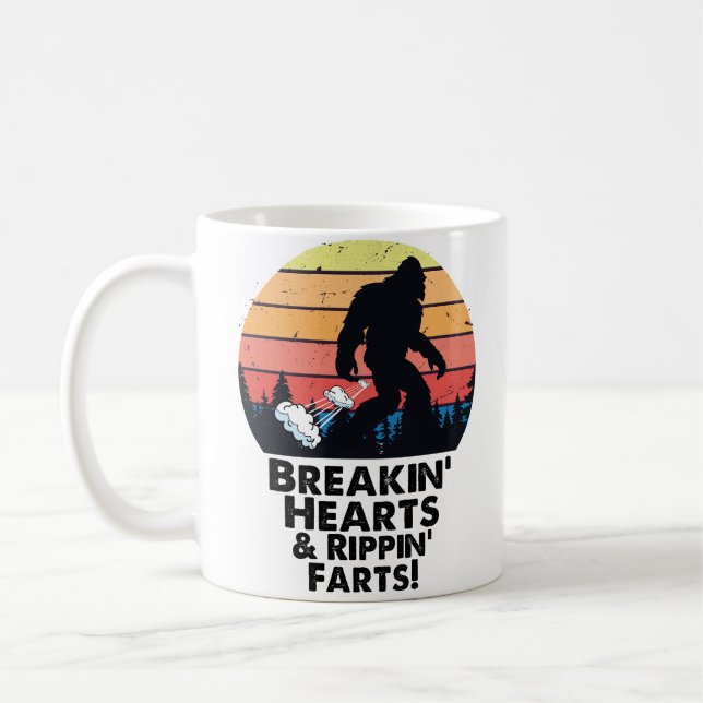 Bigfoot Fart Mug - Breakin' Hearts blague (Gauche)