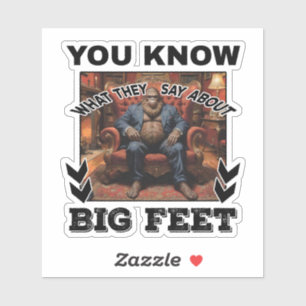 Bigfoot Feet Joke Aufkleber