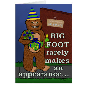 Bigfoot Fête des pères Pun Sasquatatch Carte Pap