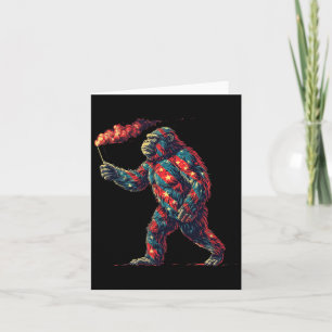 Bigfoot Feuerwerk 4. Juli Männer Sasquatch Amerik Karte