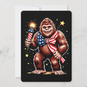 Bigfoot Feuerwerk 4. Juli Sasquatch USA Einladung