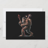 Bigfoot Feuerwerk 4. Juli USA-Flagge Sasquatch