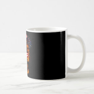 Bigfoot Feuerwerk Amerikanische Flagge Sasquatch 4 Kaffeetasse