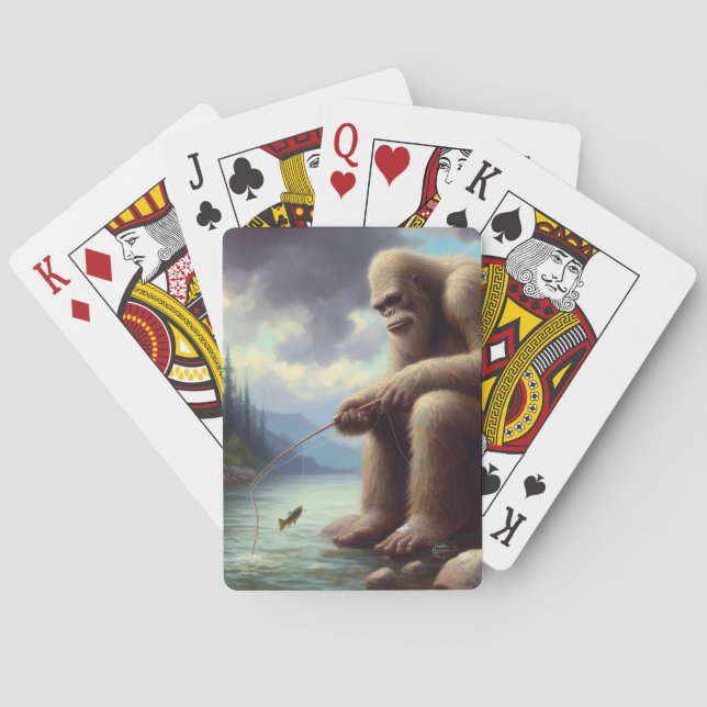 Bigfoot Fischen Spielkarten (Rückseite)