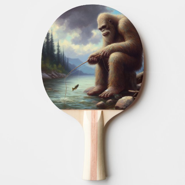 Bigfoot Fischen Tischtennis Schläger (Vorderseite)