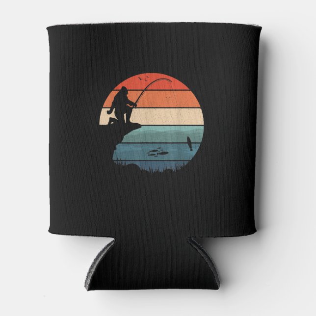 Bigfoot Fishing Sasquatch Frisherman Funny Fathers Dosenkühler (Vorderseite)