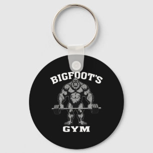 Bigfoot Fitnessstudio Lustiger Sasquatch Bodybuild Schlüsselanhänger