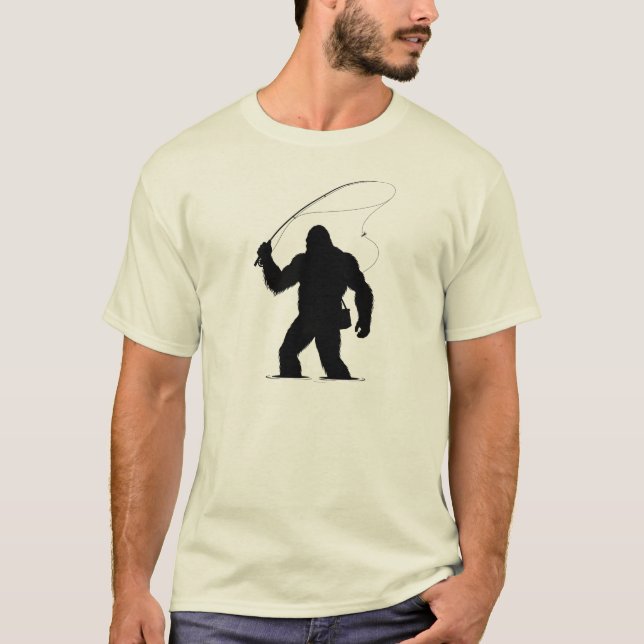 Bigfoot Fliegenfischen T-Shirt (Vorderseite)