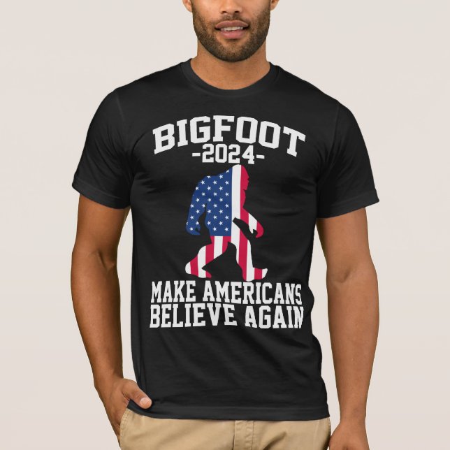 Bigfoot for President 2024 Funny Bigfoot T-Shirt (Vorderseite)