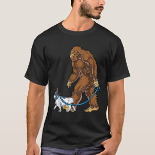 Bigfoot French Bulldog Dog Walk Funny Sasquatch Lo T-Shirt