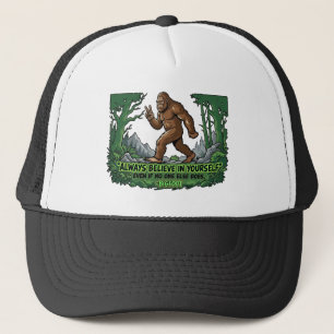 Bigfoot Frieden Lustig Glaube An Dich Selbst Sasqu Truckerkappe