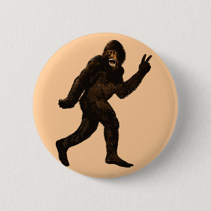 Bigfoot-Friedenszeichen Button