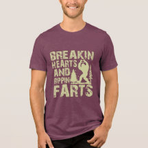 Bigfoot Funny Breakfast Herz & Rippin Furzen T-Shi