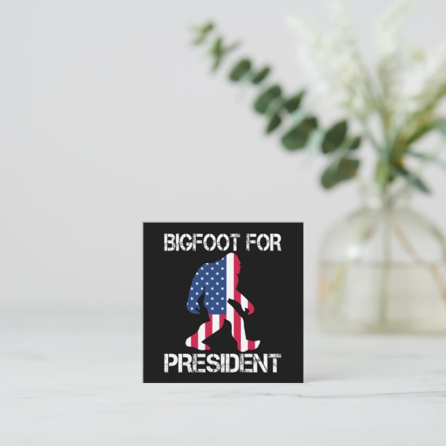 Bigfoot für Präsident Funny Bigfoot Begleitkarte (Stehend Vorderseite)