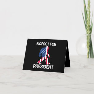 Bigfoot für Präsident Funny Bigfoot Dankeskarte