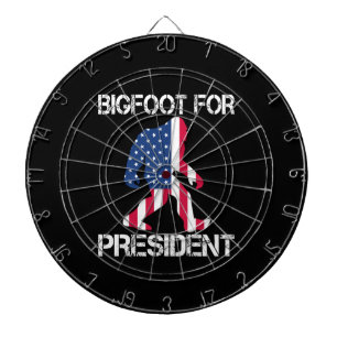 Bigfoot für Präsident Funny Bigfoot Dartscheibe