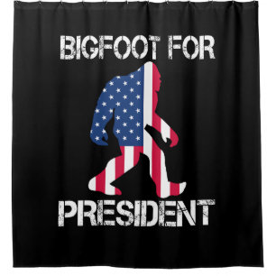 Bigfoot für Präsident Funny Bigfoot Duschvorhang