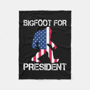Bigfoot für Präsident Funny Bigfoot Fleecedecke