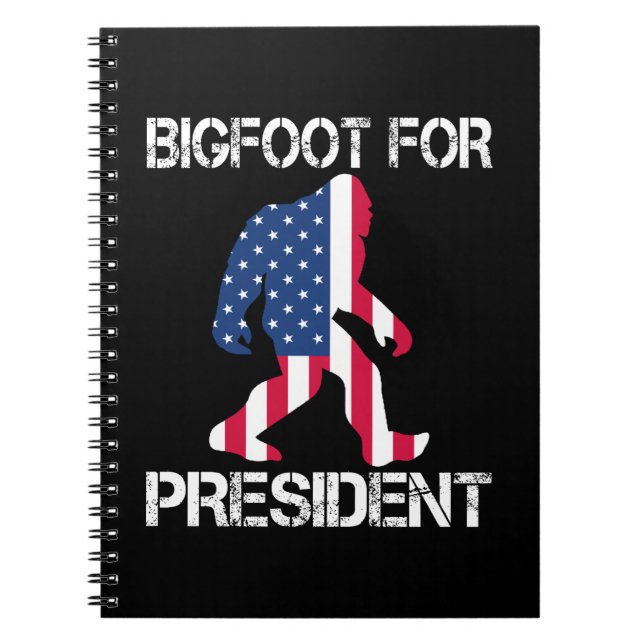 Bigfoot für Präsident Funny Bigfoot Notizblock (Vorderseite)