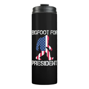Bigfoot für Präsident Funny Bigfoot Thermosbecher