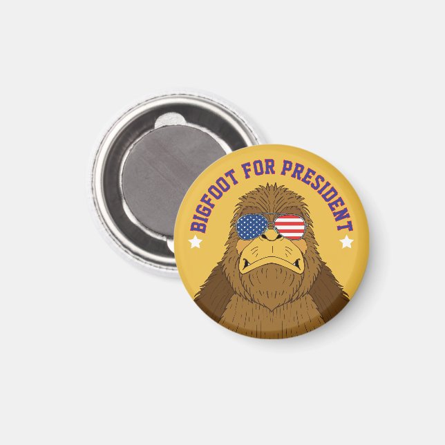 Bigfoot für Präsident Funny Sasquatch Magnet (Vorderseite/Rückseite)