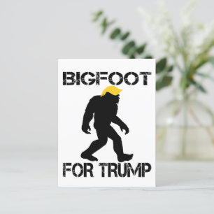 Bigfoot für Trump 2024 Wahlen Postkarte