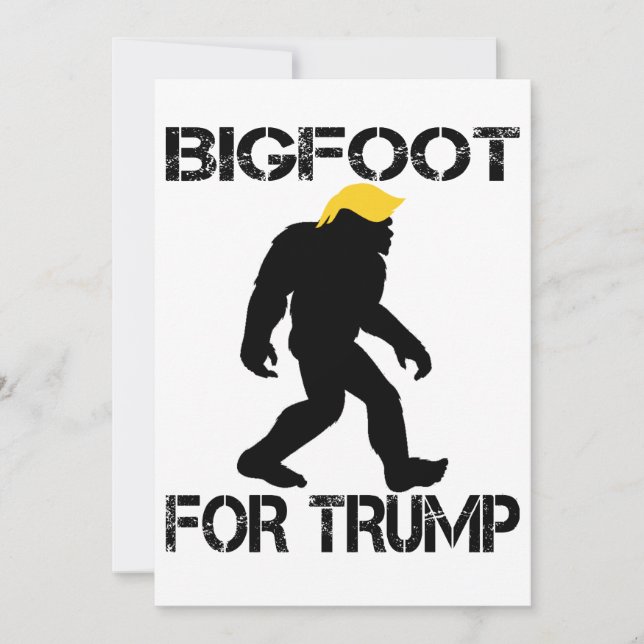 Bigfoot für Trump-Wahlen 2024 Einladung (Vorderseite)