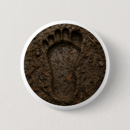 Bigfoot-Fußabdruck im Schlamm Button