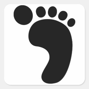 Bigfoot Fußabdruck Sasquatsch Quadratischer Aufkleber
