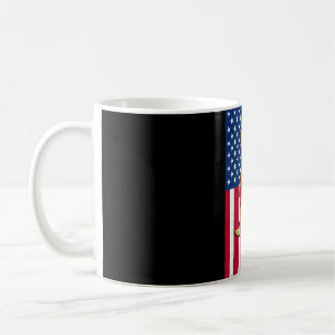 Bigfoot Fußball USA-Flagge Lustiger Patriotischer Kaffeetasse