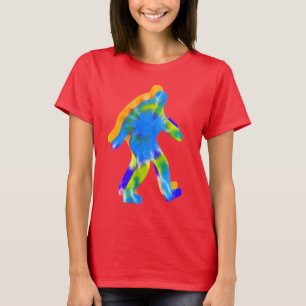 Bigfoot-gefärbte Krawatte T-Shirt