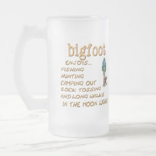 Bigfoot genießt mattglas bierglas