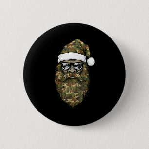 Bigfoot-Gesicht-Sonnenbrille-Santa-Weihnachten-Tar Button